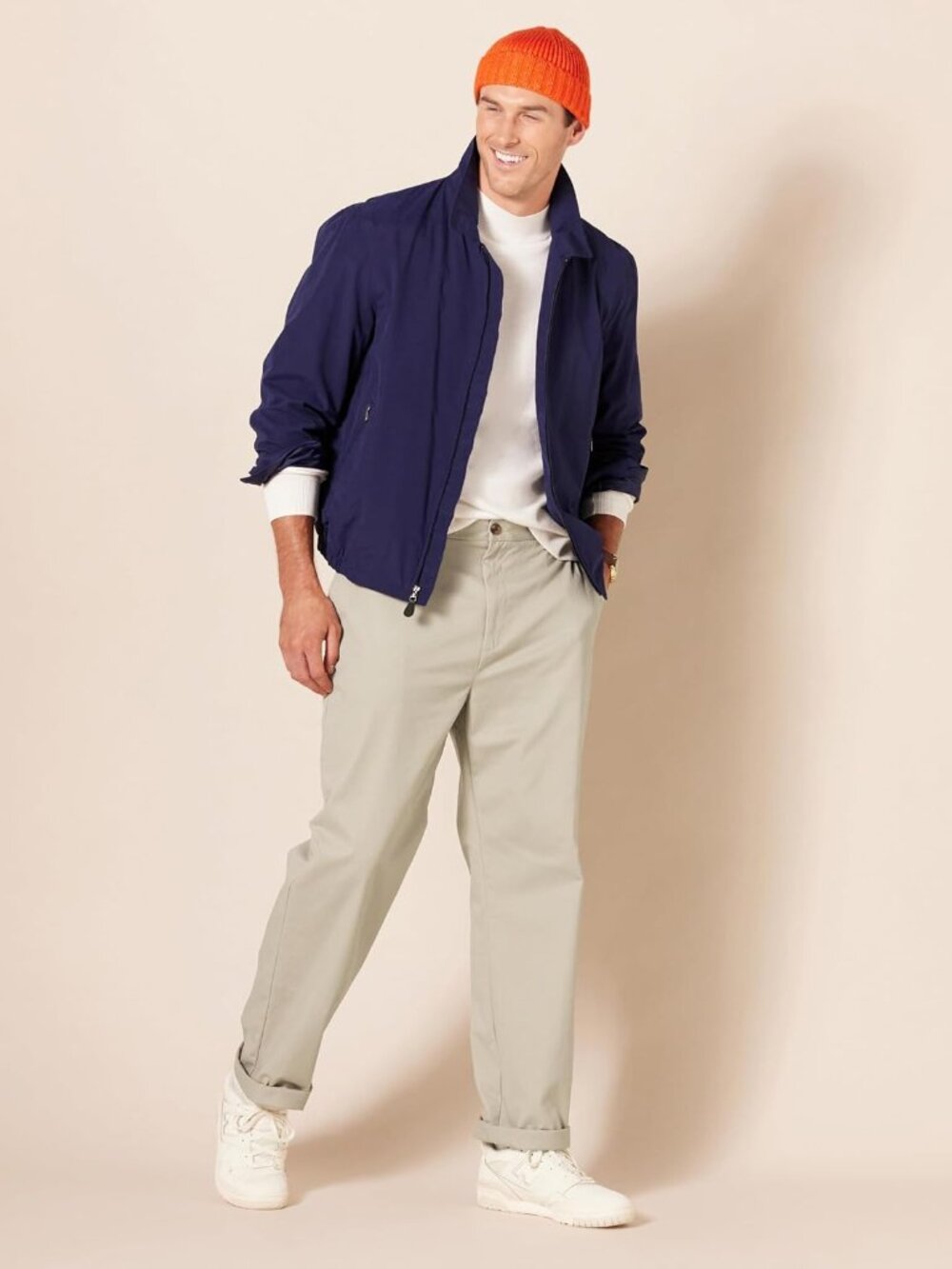 Men's Classic-Fit Wrinkle-Resistant Flat-Front Stretch Chino Pant - Picture 9 of 9